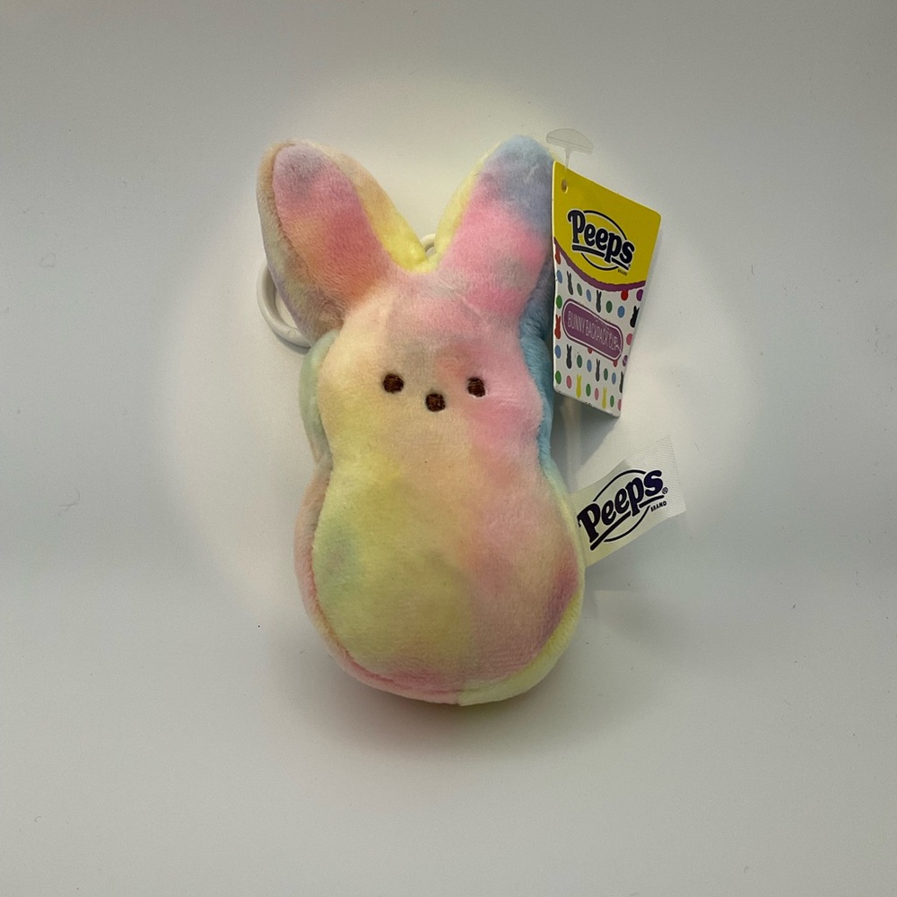 Peeps Pastel Tie Dye Plush Backpack Clip